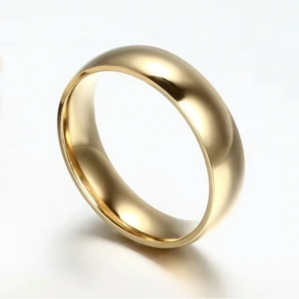Boutique - Stainless Steel Fine Fashion Men’s Wedding Engagement Ring (Gold/13)